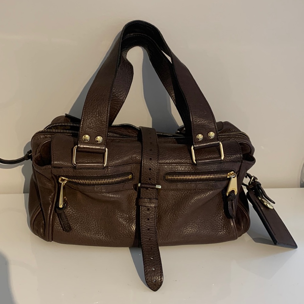 VGUC Mulberry Mabel Chocolate Brown Soft Napa Leather and Suede Shoulder Handbag